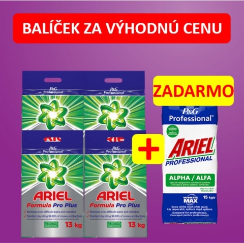Balíček 4x Ariel Formula Pro 13kg + 1x Ariel Alfa 15kg ZDARMA